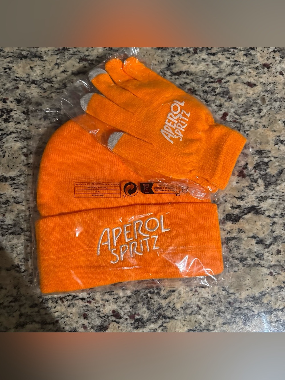 Aperol Spritz Orange Beanie and Glove Set